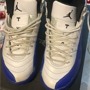 Air Jordan White and Blue Sneakers